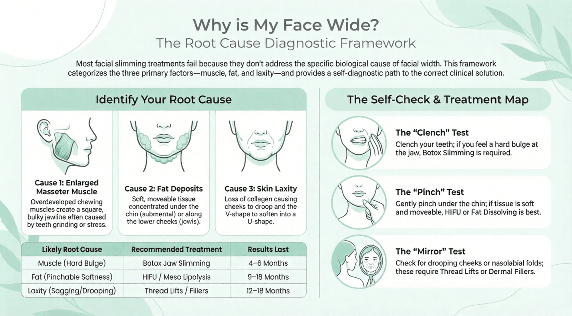 Why is my face wide infographic